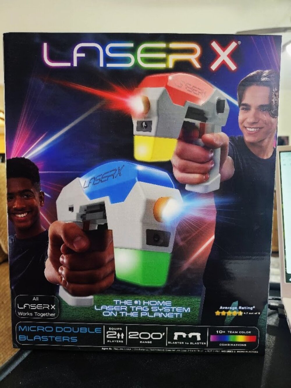 NSI Laser X Micro Double Blasters 2 players range 200' laser tag system game 6+